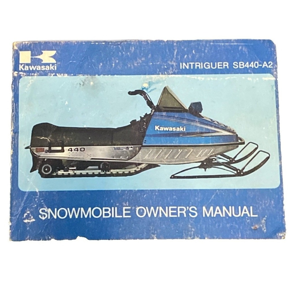 Kawasaki‎ SB 440-A2 Snowmobile Owners Manual 1977 Vintage OEM Repair Collectible